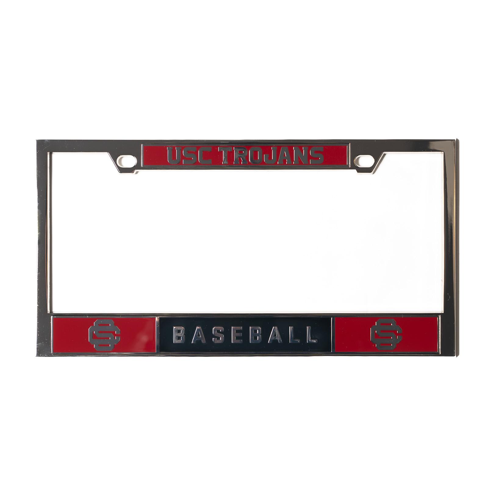 SC Interlock Baseball License Plate Frame Chrome by The U Apparel & Gifts image01